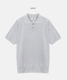 Ned linen collar short sleeve knit