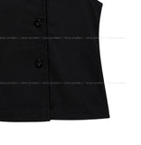 Near Unbalance High Neck Button Top