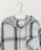 [unisex] Rotany Over Check Hood Shirt