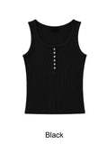 Olte Button Ribbed Sleeveless