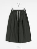 [unisex] Hussy Linen Banding Bermuda Pants
