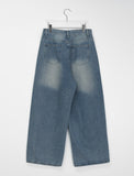 [unisex] Puts Washing Denim Wide Pants