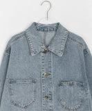 Yukai Collar Pocket Over Denim Jacket