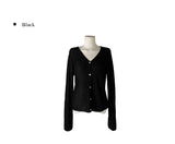 Hyoma V-neck Button Basic Knit Cardigan