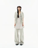 Frill Jersey Bomber Jacket