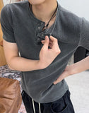 Lennon Pigment Henley Neck Short Sleeve Tee