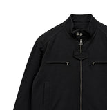 Marron stand-collar cropped jacket