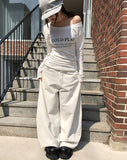 Toki Cross Studded Adjust Wide Pants