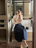 Fayle Denim Pleated Skirt