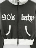 Lunte Lettering Zip Up