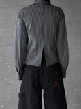 Dual Button Stripe Shirt