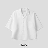 Someday Open Collar Short Sleeve Shirt