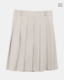 Belle pleated back banding midi skirt