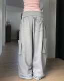 Cord Strap Folding Cargo Training Pants