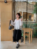 Munfiji Summer Linen Sleeveless Cardigan Set