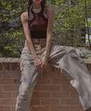 Vivi Unbalance Rribbed Sleeveless