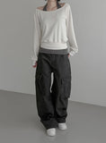 Blend Waffle Layered Halter Sweatshirt