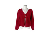Kwan Frill Sleeveless Ribbon Cardigan Set