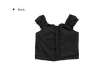 Leggen Frill Off-Shoulder Blouse