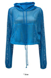 NET CROP SUMMER HOODY