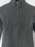 Shally Ribbed Two Way Zip Up