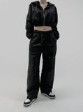 Suede Glossy Track Pants