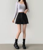 Pleats Underpants A-line Skirt Pants