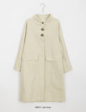 Pinna Cotton Collar Long Coat