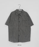 [unisex] Fusile Check Over Short Sleeve Shirt