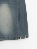 Deduce Snap Button Balloon Bermuda Pants