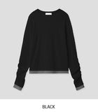 Mellie Two-Tone Layered Shirring Long Sleeve