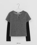 Maena Boucle Layered Short Sleeve Knit