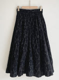 Collie Velvet Wrinkle Jacquard Flare Skirt