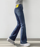 Washing Lycra Banding Span Bootcut Denim Pants