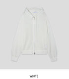 Summer Basic Net Knit Hood Zip Up
