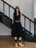 Teens side snap pocket bermuda pants