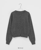Qkel Color Round Knit Cardigan
