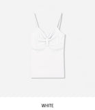 Kibble Ribbon Shirred Sleeveless Top