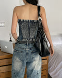 Kishi Set-Up Cut Out Denim Top