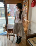 Swinn Pintuck Belt Banding Bermuda Pants