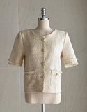 Robs Round Tweed Short Sleeve Jacket