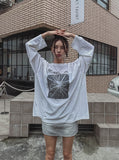 Growing printed velvet long sleeves