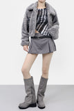 Dinaon Fluffy Crop Jacket