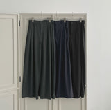 Summer Cooling Cool Pintuck Wide Banding Slacks Pants
