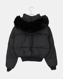Search Fur Hooded Shibori Short Padding