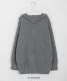 Opti Boucle Knit Hood Zip-up