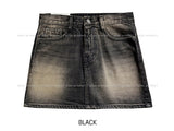 Lao washing denim mini skirt