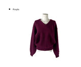 Nuan Daily V-Neck Label Loose Fit Knit