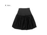 Apyo Stripe Color Matching Banding Tiered Midi Skirt