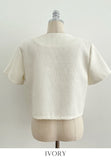 Meble Round Short Sleeve Tweed Jacket